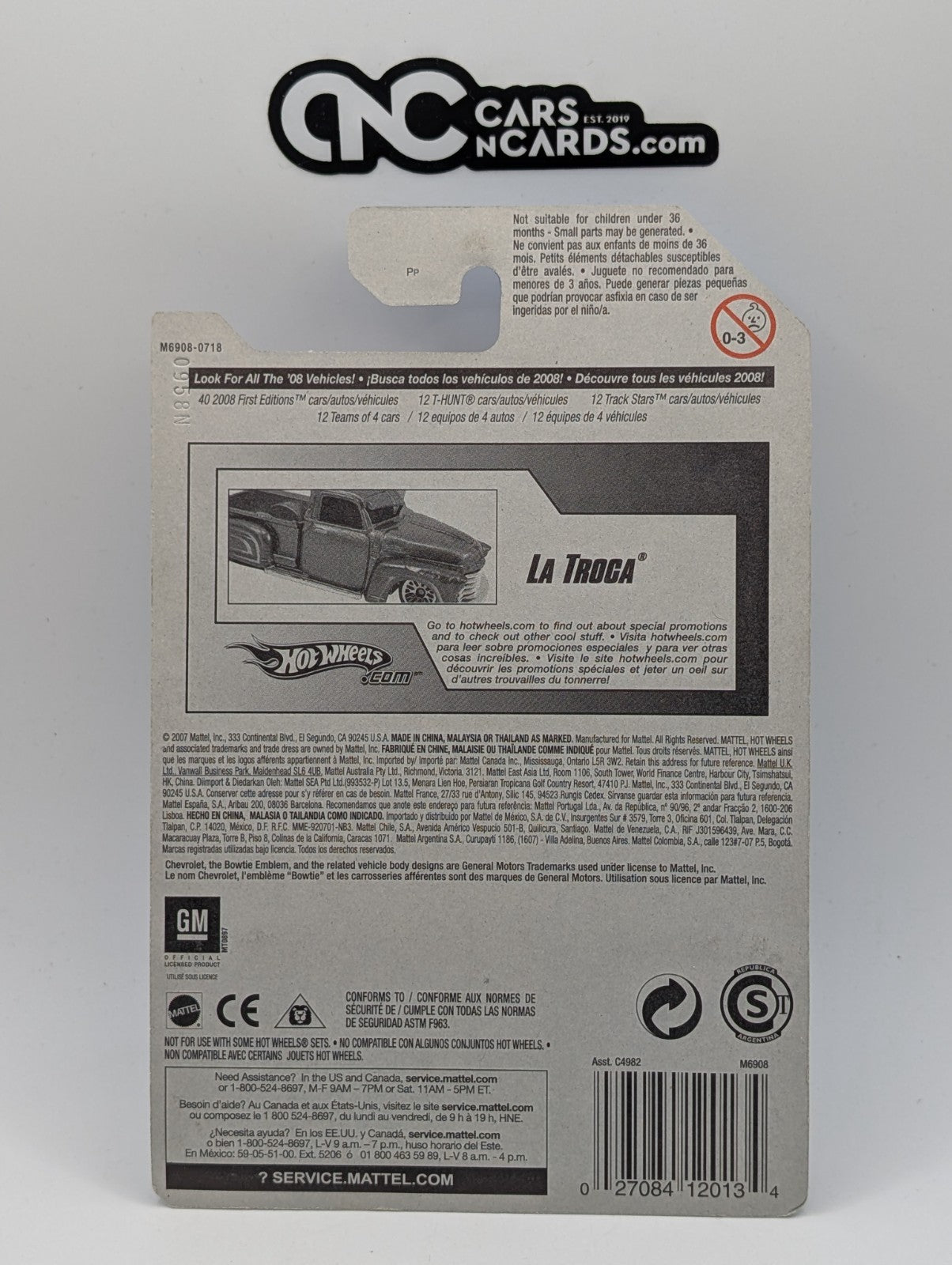 2008 Hot Wheels All Stars 2/36 La Troca Gold 42/172 (Soft Corners)