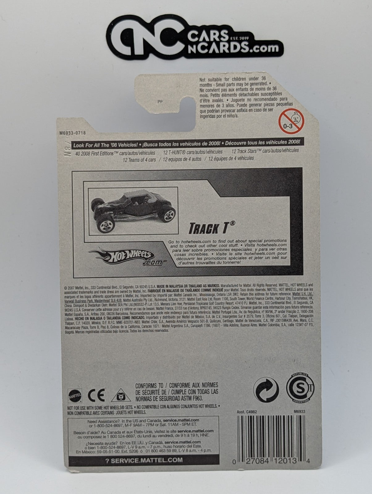 2008 Hot Wheels All Stars 27/36 Track T Blue 67/172 (Soft Corners)