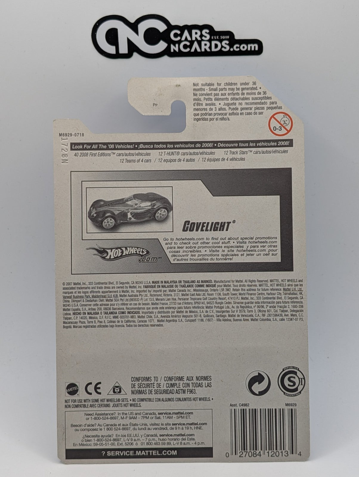 2008 Hot Wheels All Stars 23/36 Covelight Gray 63/172 (Soft Corners)