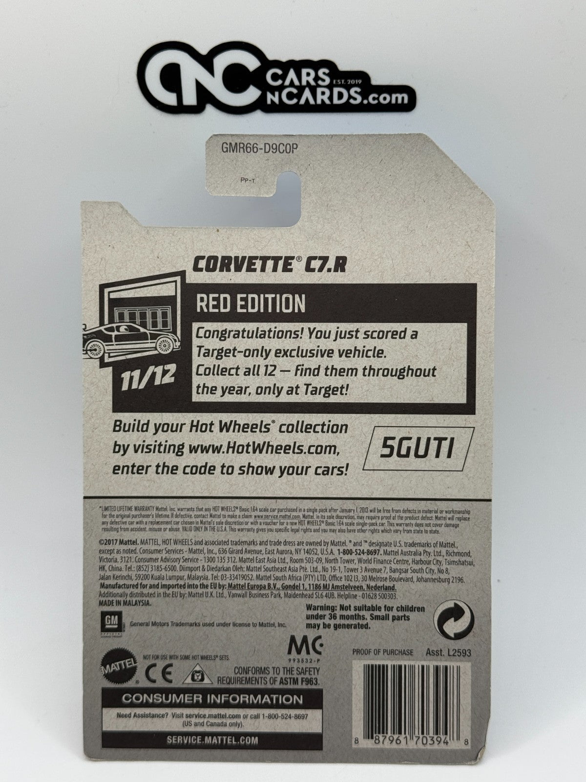 2019 Hot Wheels Red Edition 11/12 Corvette C7.R (Soft Corners)