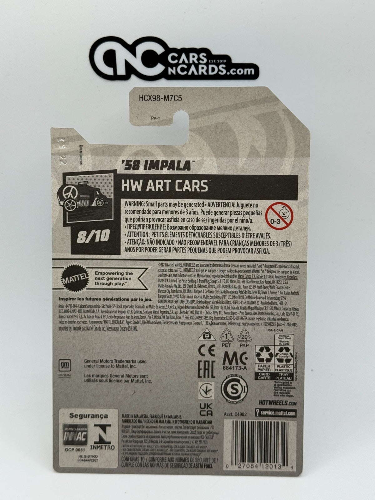 2022 Hot Wheels HW Art Cars Treasure Hunt '58 Impala Day of the Dead