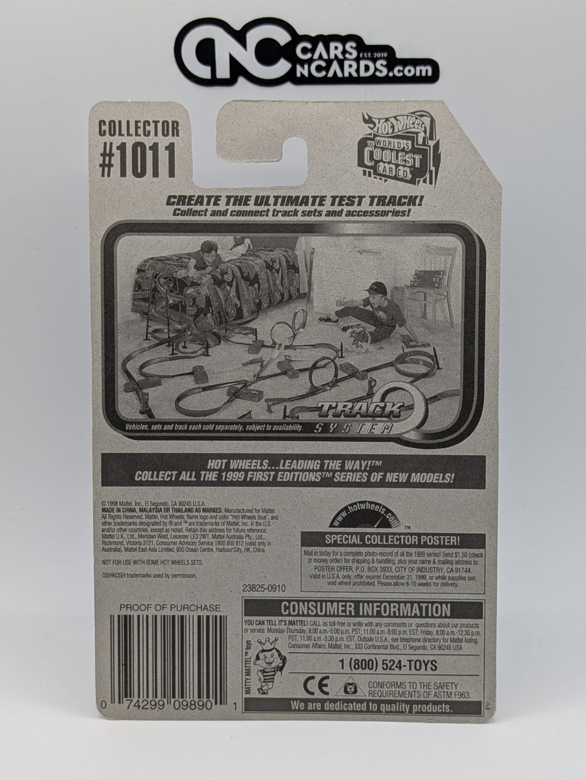 1999 Hot Wheels Oshkosh Cement Truck Black Collector #1011 (Soft Corners)