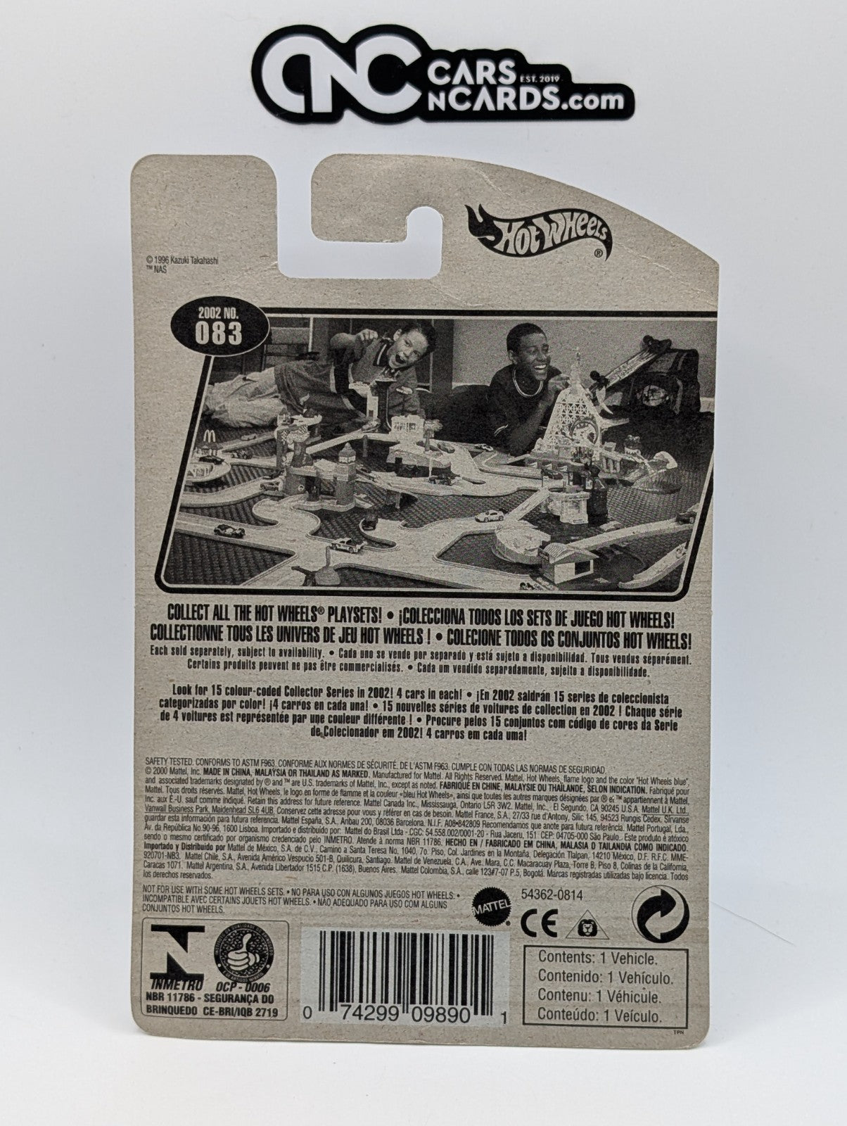 2002 Hot Wheels Yu-Gi-Oh 1/4 Power Pistons (Card Crease)