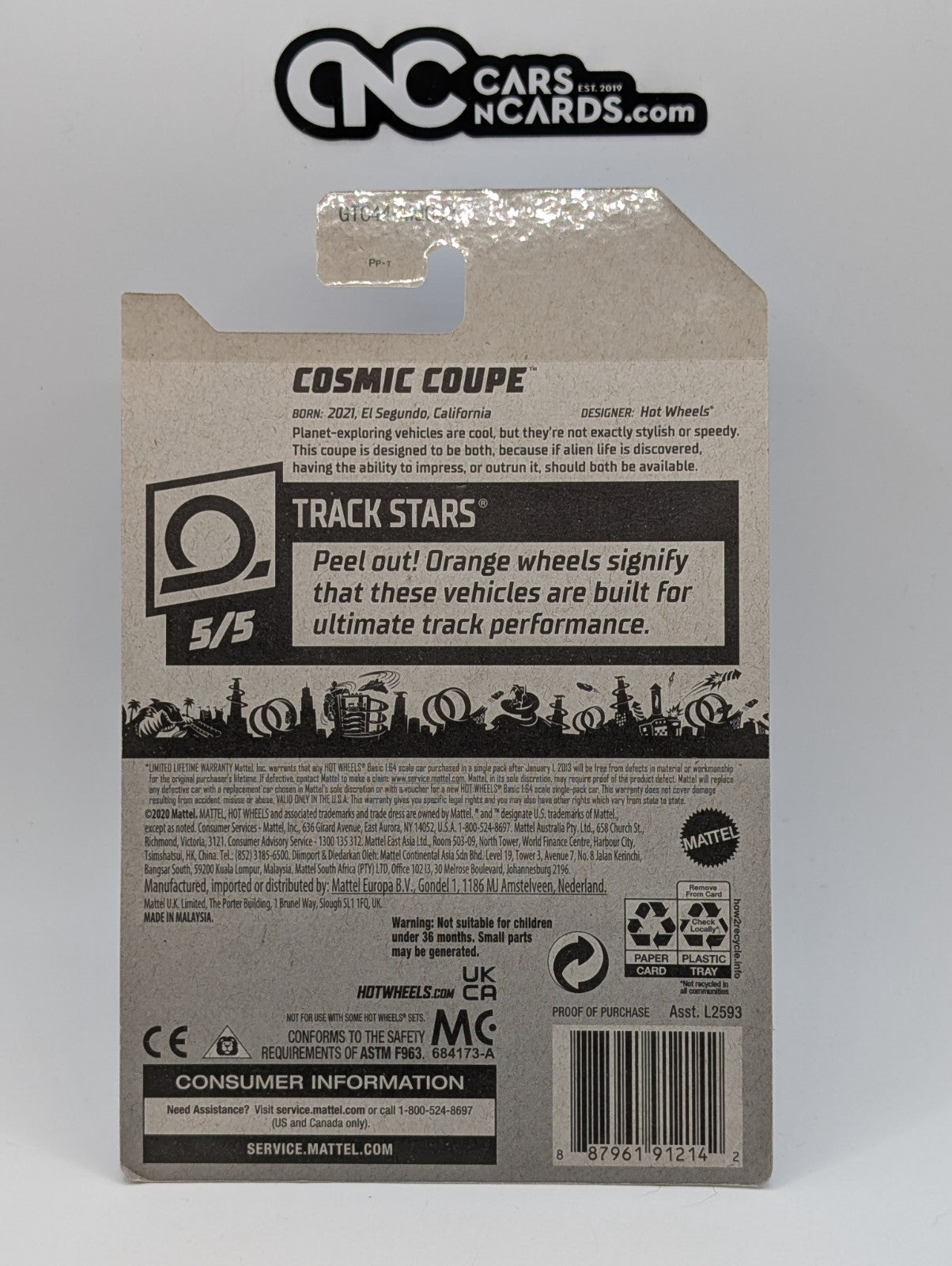 2021 Hot Wheels RLC Factory Sealed Track Stars 5/5 Cosmic Coupe (Soft Corners)