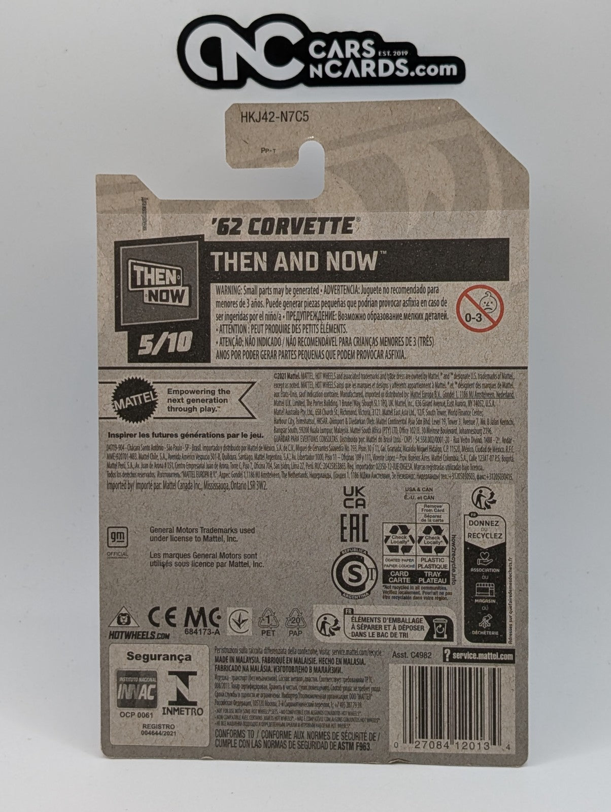 2023 Hot Wheels Then And Now 5/10 '62 Corvette Gray 216/250