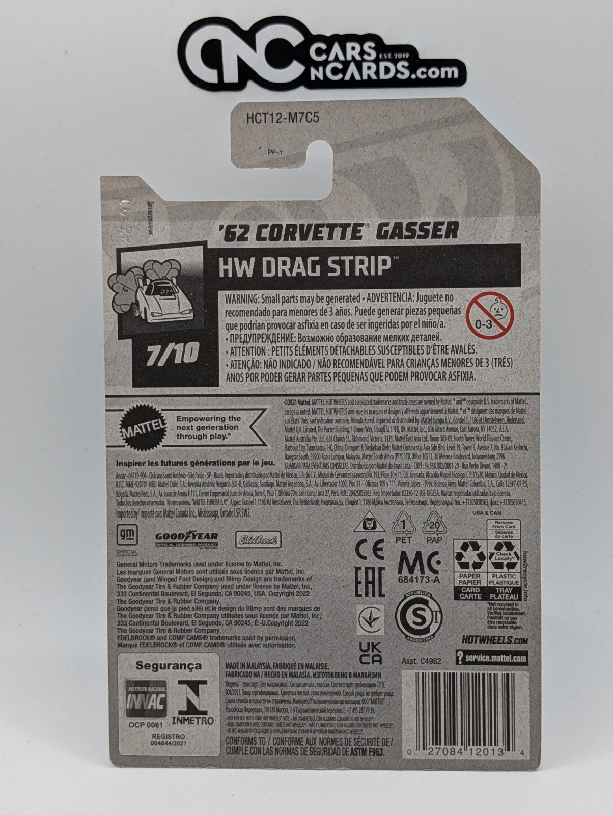 2022 Hot Wheels HW Drag Strip 7/10 '62 Corvette Gasser 225/250