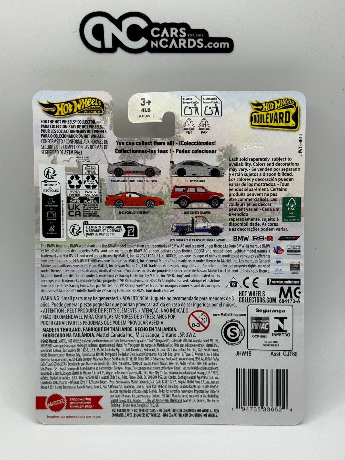 2026 Hot Wheels 1:64 Premium Boulevard #144 1993 Toyota 4Runner