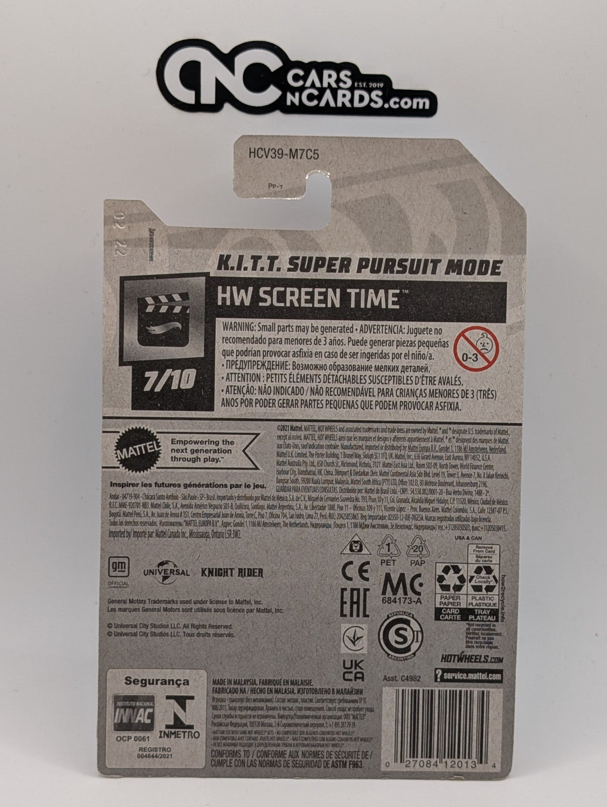 2022 Hot Wheels HW Screen Time 7/10 K.I.T.T. Super Pursuit Mode (Soft Corners)