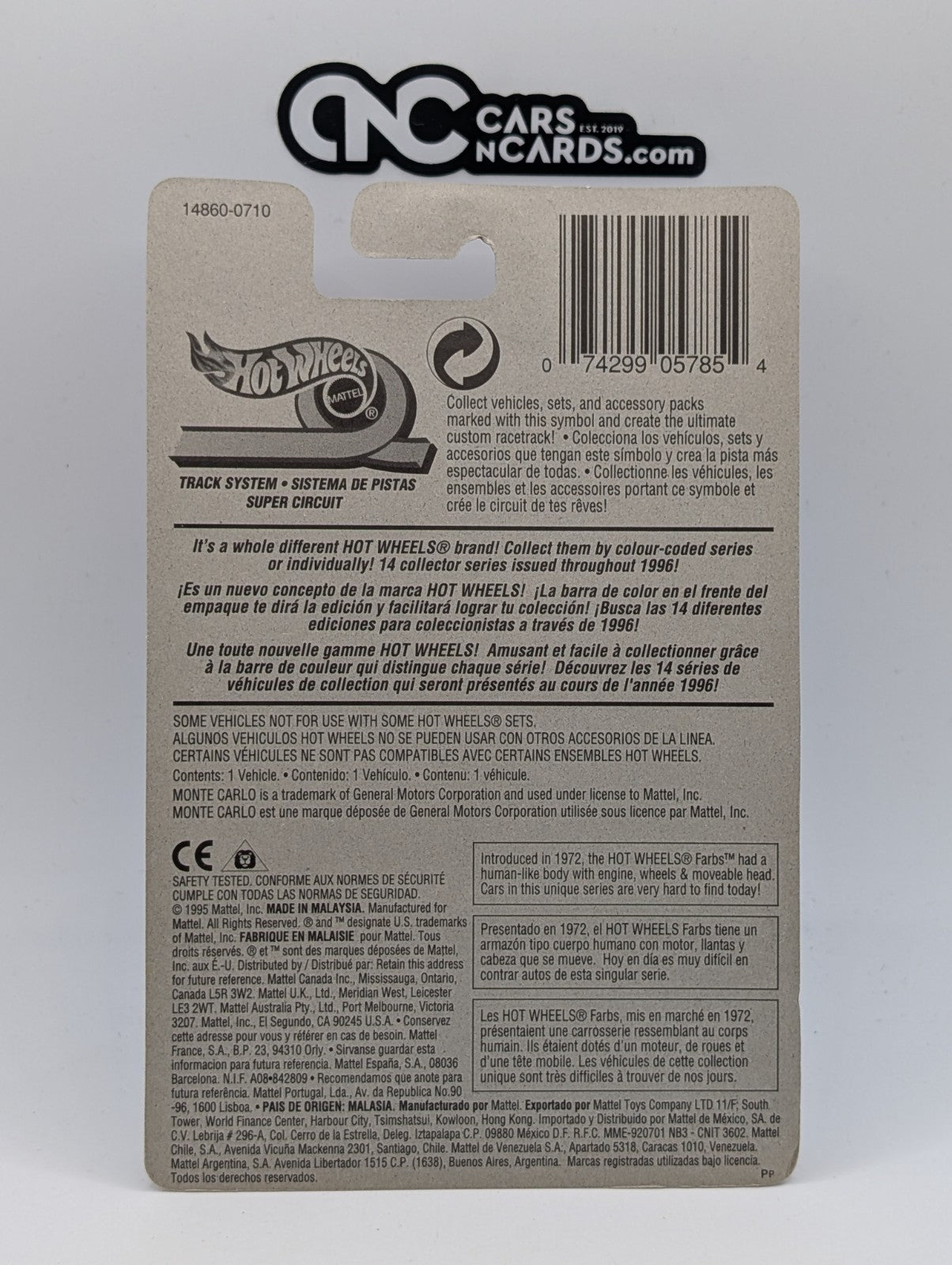 1998 Hot Wheels Monte Carlo Stocker Canada Exclusive Gold 7SP 14860