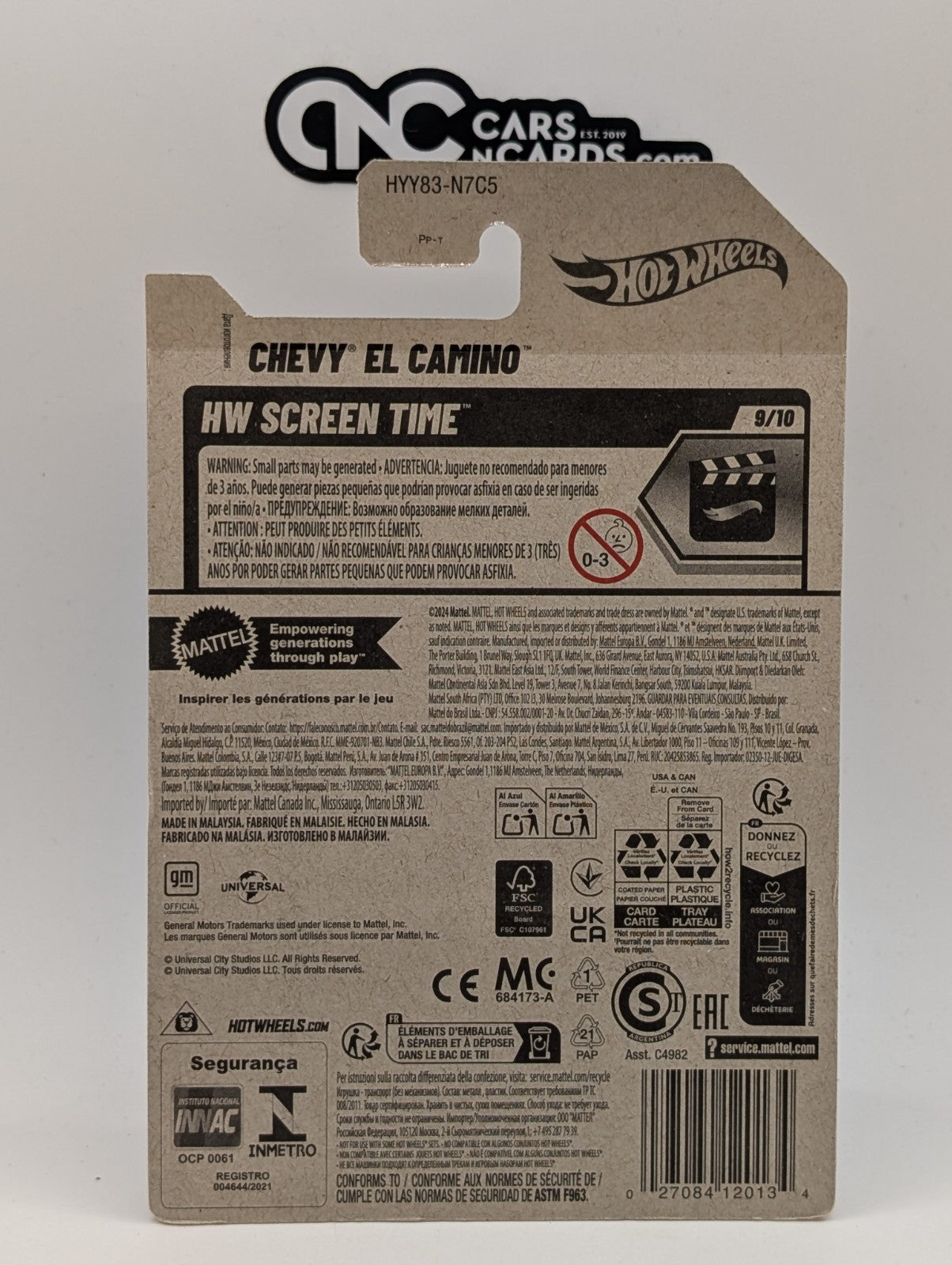 2025 Hot Wheels HW Screen Time 9/10 Chevy El Camino Fast & Furious 147/250