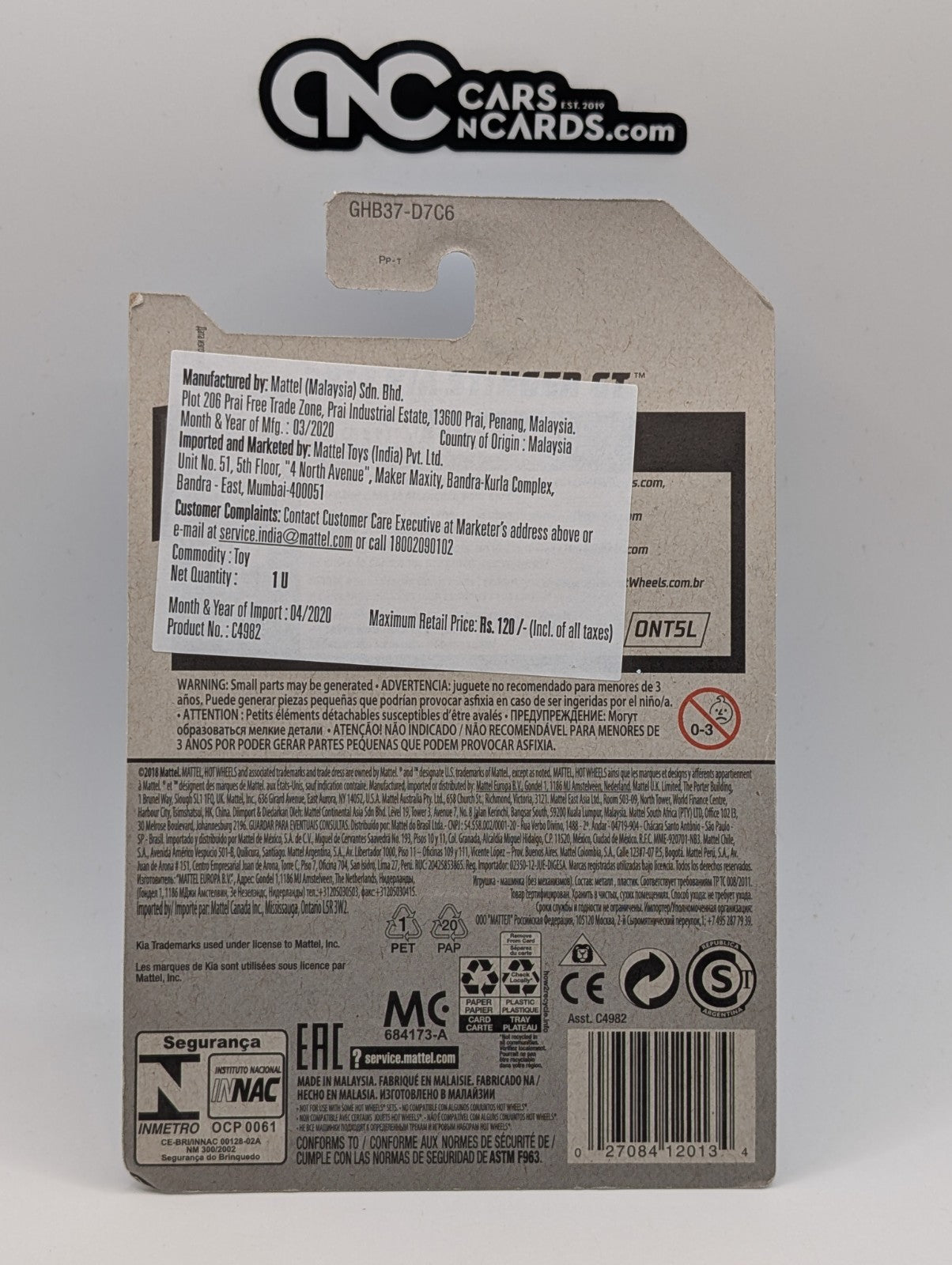 2020 Hot Wheels Factory Fresh 3/10 2019 Kia Stinger GT Blue (Soft Corners)