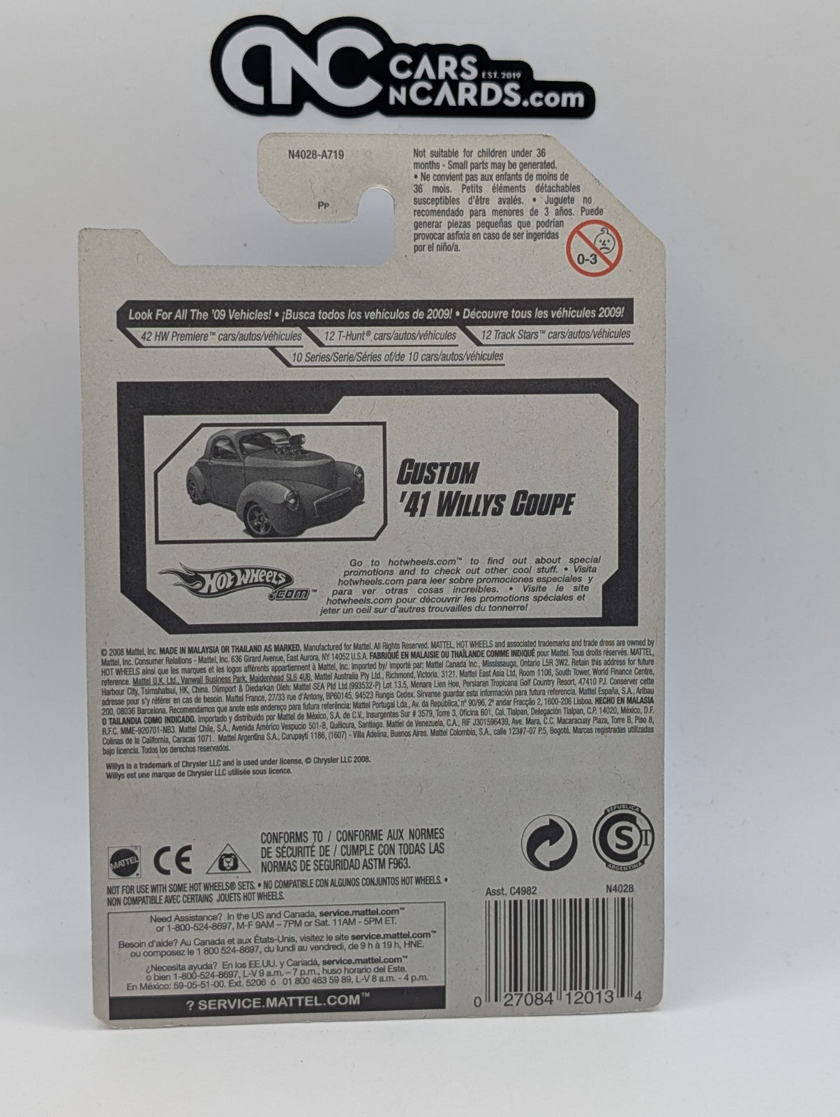 2009 Hot Wheels HW Premiere 25/42 Custom '41 Willys Coupe Blue 25/166