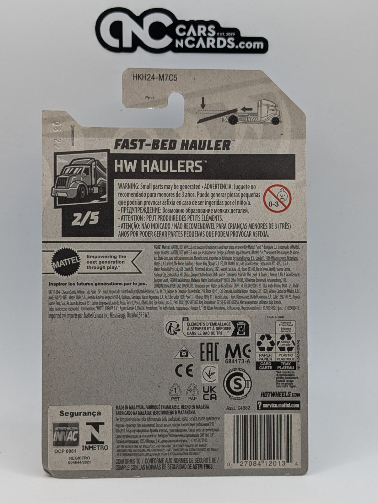 2023 Hot Wheels HW Haulers 2/5 Fast Bed Hauler Blue 11/250 (Soft Corners)