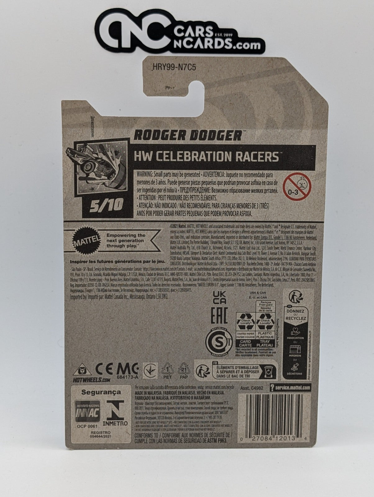 2024 Hot Wheels Celebration Racers Rodger Dodger 77/250 (Hook Crease)