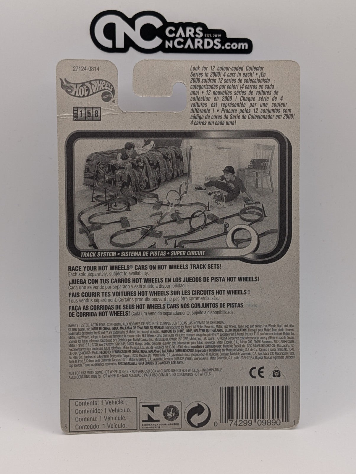 2000 Hot Wheels Super Modified Red 27124 Collector #158 (Card Damage)