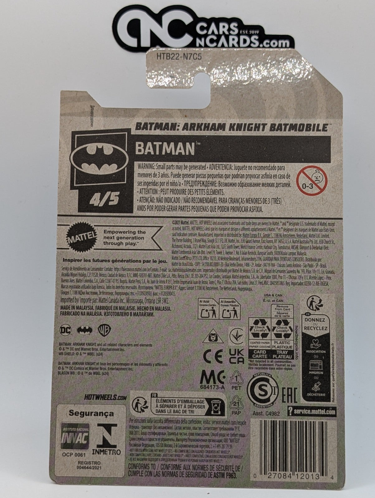 2024 Hot Wheels Batman Arkham Knight Batmobile 149/250 (Soft Corners)