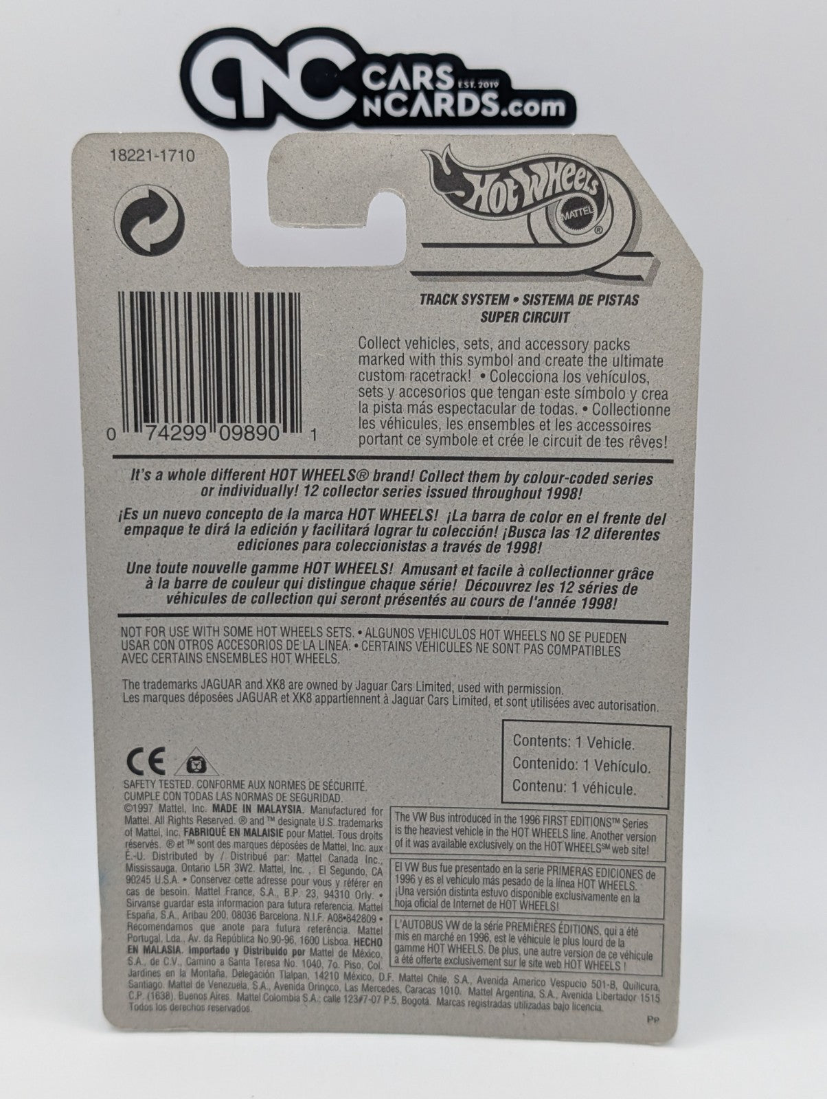 1998 Hot Wheels First Editions 5/45 Jaguar XK8 Green 18221