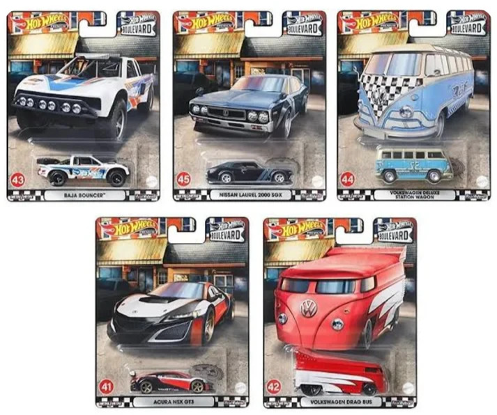2022 Hot Wheels 1:64 Premium Boulevard 41 - 45 Full Set of 5 Cars