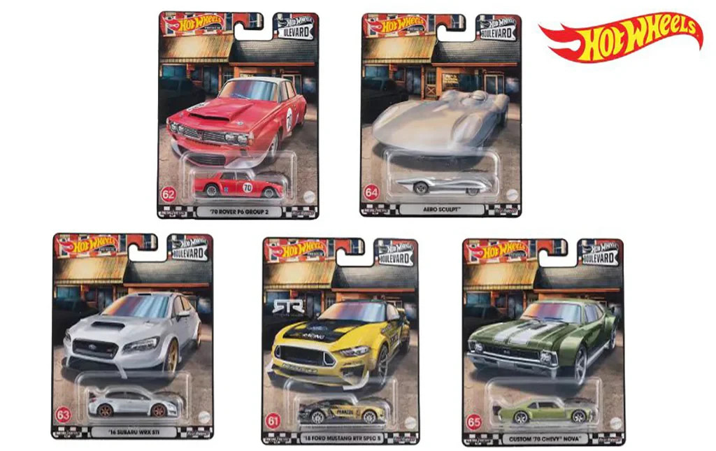 2022 Hot Wheels 1:64 Premium Boulevard 61 - 65 Full Set of 5 Cars