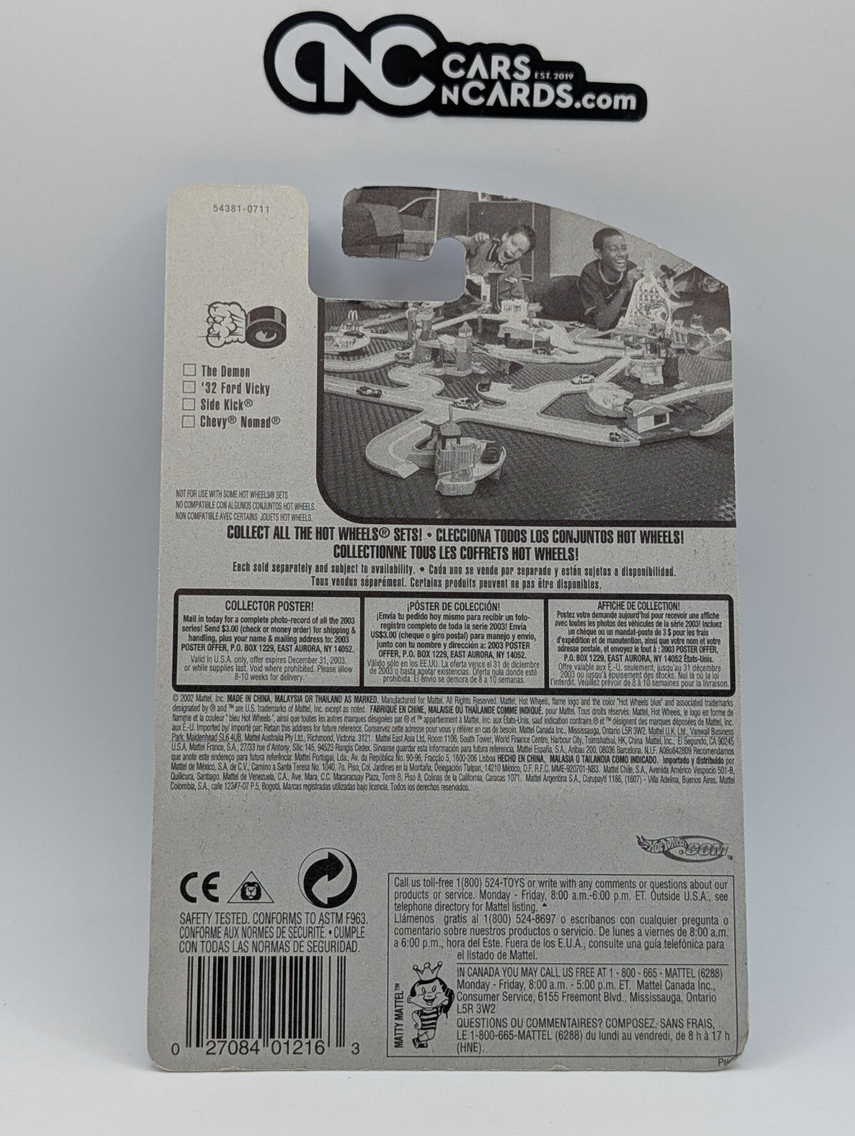 2002 Hot Wheels Red Line Series 1/4 The Demon Silver (Soft Corners)