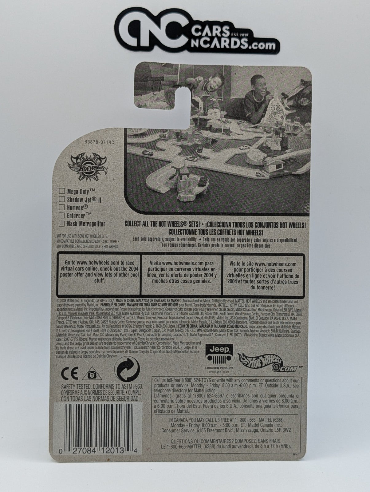 2004 Hot Wheels Scrapheads 5/5 Nash Metropolitan Black (Soft Corners)