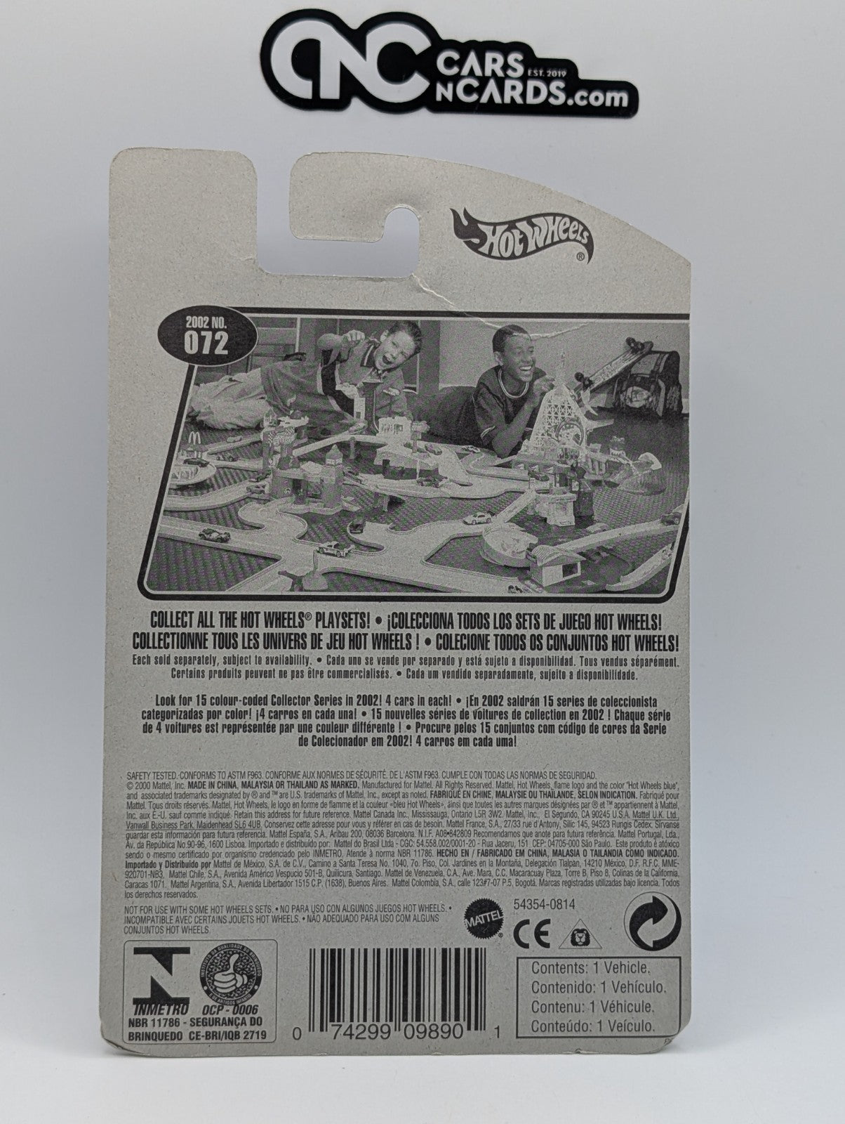 2002 Hot Wheels Trump Cars 2/4 Hammered Coupe Red (Card Damage)