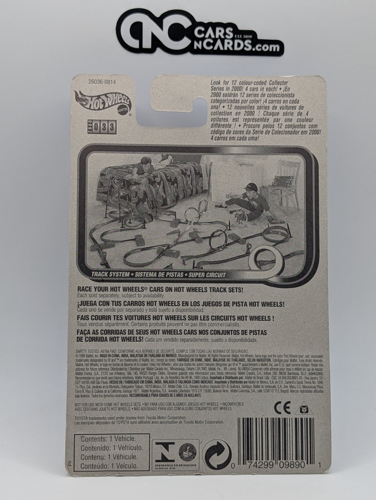 2000 Hot Wheels Kung Fu Force 1/4 Toyota MR2 Black 26036 (Soft Corners)