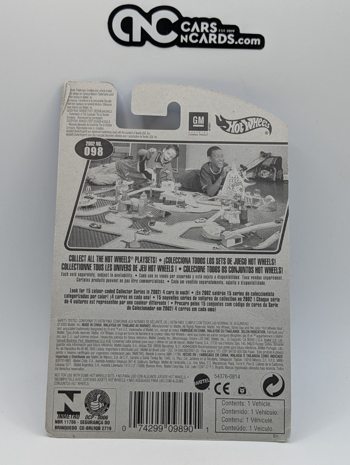 2002 Hot Wheels Sweet Rides 4/4 Chevelle 1970 Butterfinger (Card Damage)