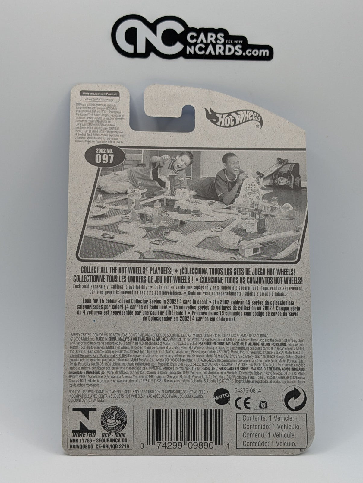 2002 Hot Wheels Sweet Rides 3/4 Mustang Cobra Crunch (Soft Corners)