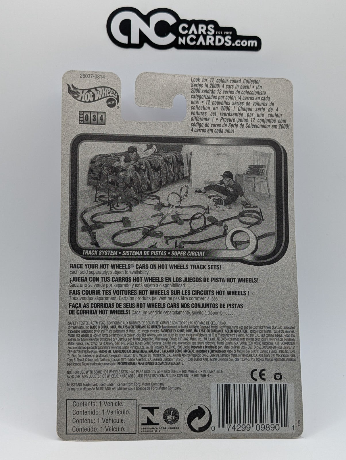 2000 Hot Wheels Kung Fu Force 2/4 Mustang 1999 Red 26037 (Soft Corners)