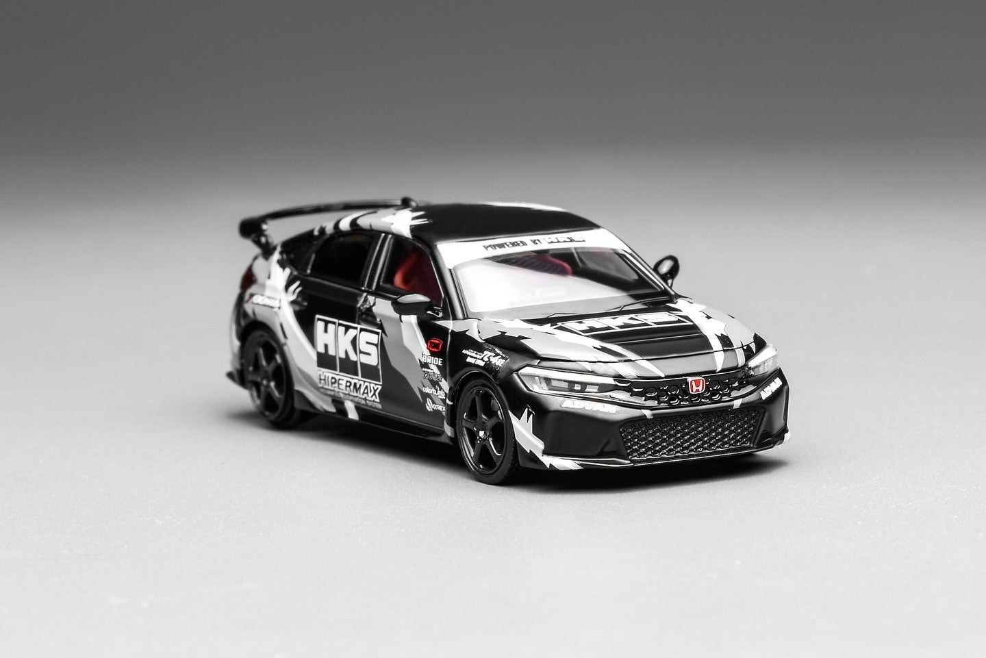 Motorhelix 1:64 Honda Civic TYPE R (FL5) HKS Matte Black M65320