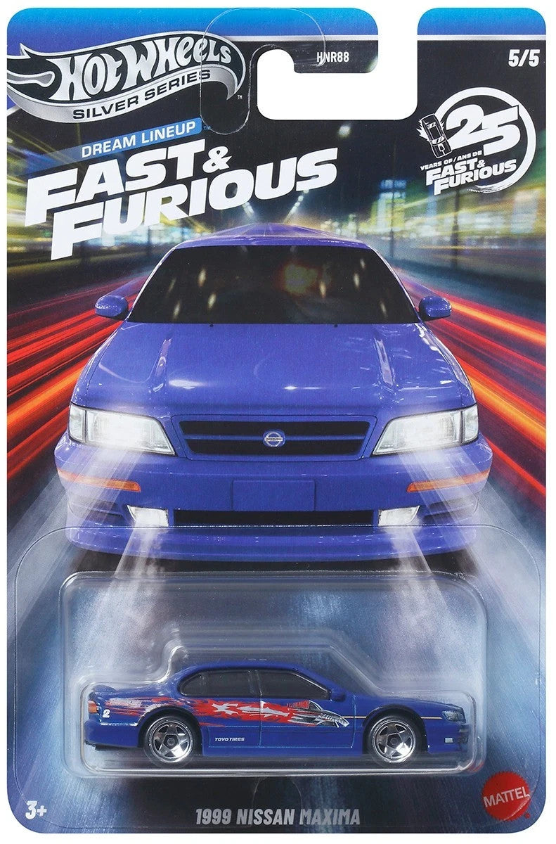 2026 Hot Wheels Silver Series Fast & Furious Dream Lineup 1999 Nissan Maxima