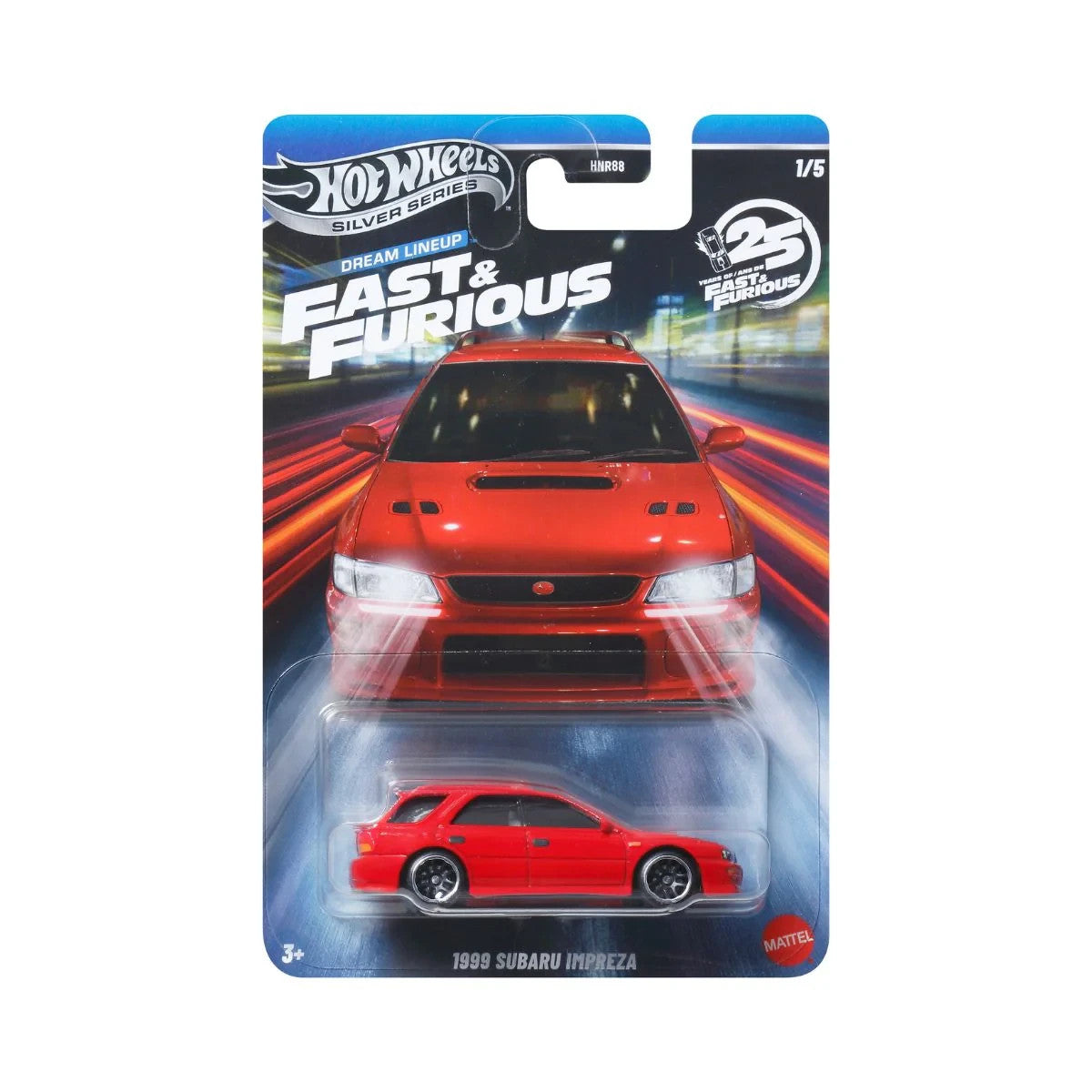 2026 Hot Wheels Silver Series Fast & Furious Dream Lineup 1999 Subaru Impreza