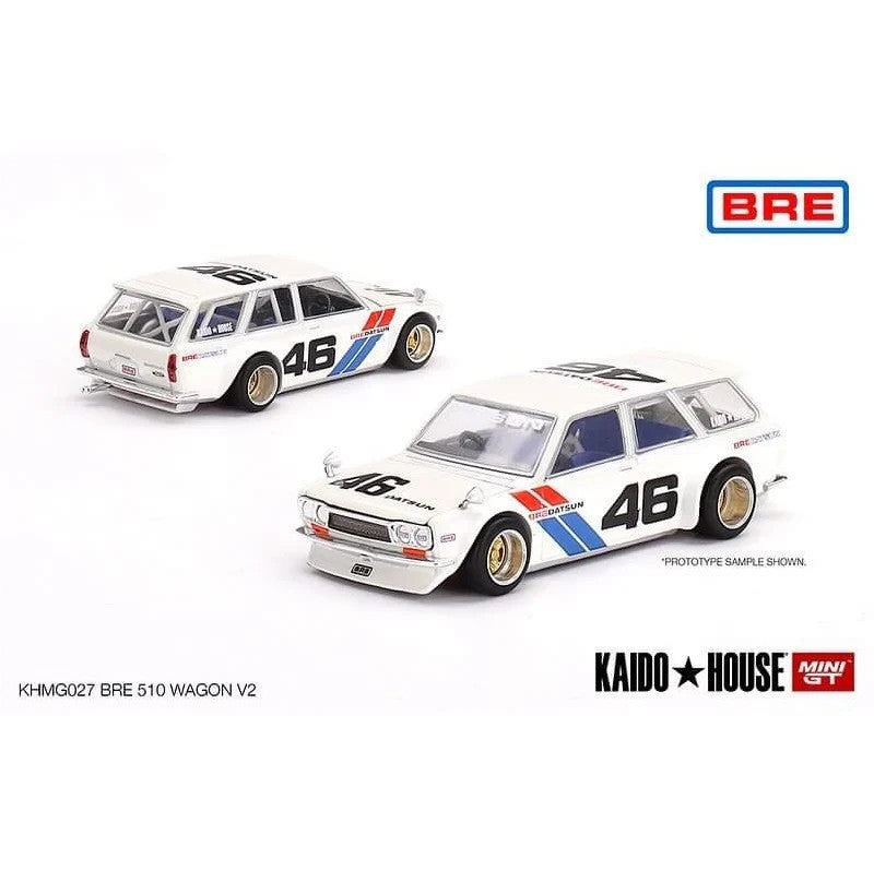 Mini GT x Kaido House KHMG027 Datsun Kaido 510 Wagon White BRE