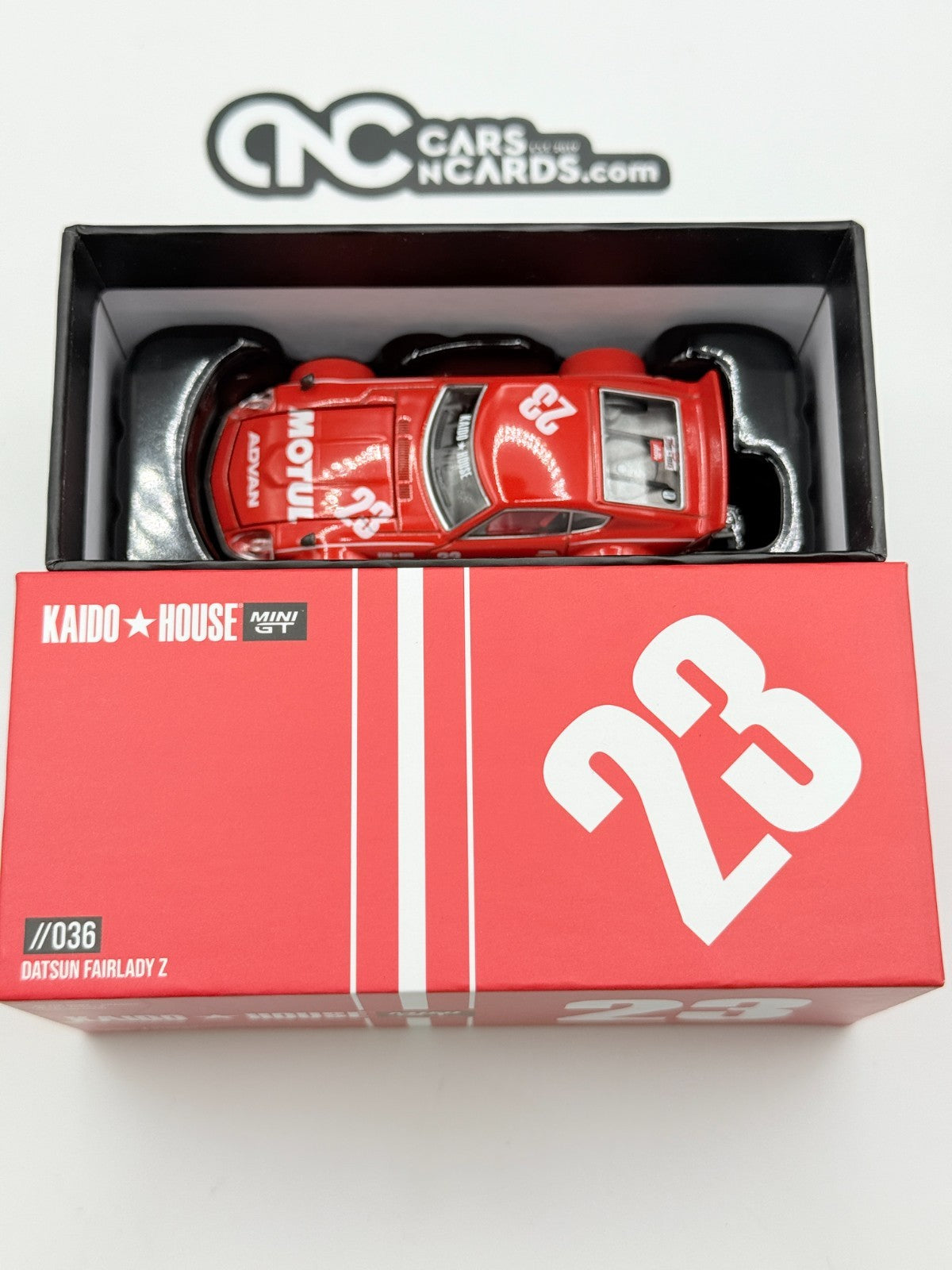 Kaido House x Mini GT KHMG036 Datsun Fairlady Z Motul Red Open Box