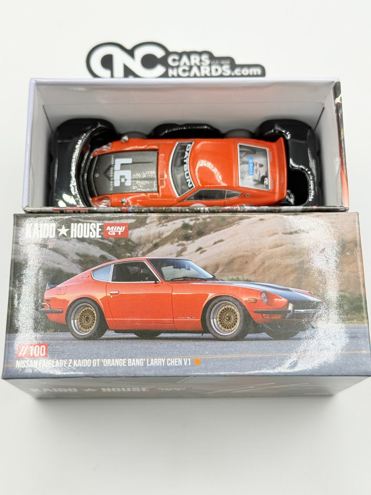 Kaido House x Mini GT KHMG079 Datsun Fairlady Z Kaido GT Larry Chen V1 Open Box