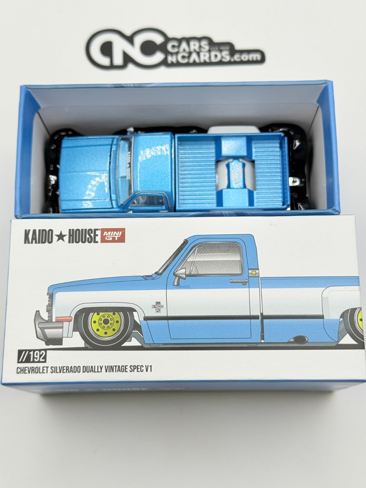 Kaido House x Mini GT 1:64 KHMG192 Chevrolet Silverado Dually Vintage Open Box