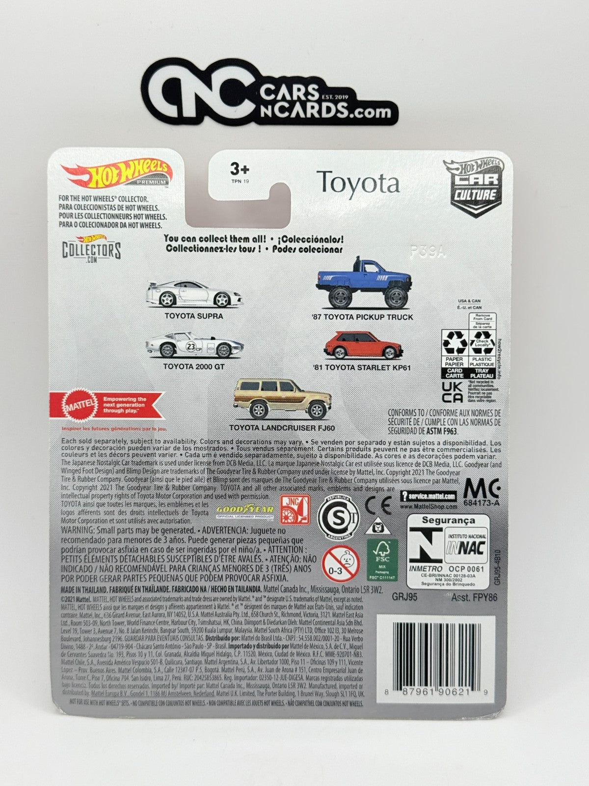 2021 Hot Wheels Premium Car Culture Toyota '81 Toyota Starlet KP61 (Card Damage)