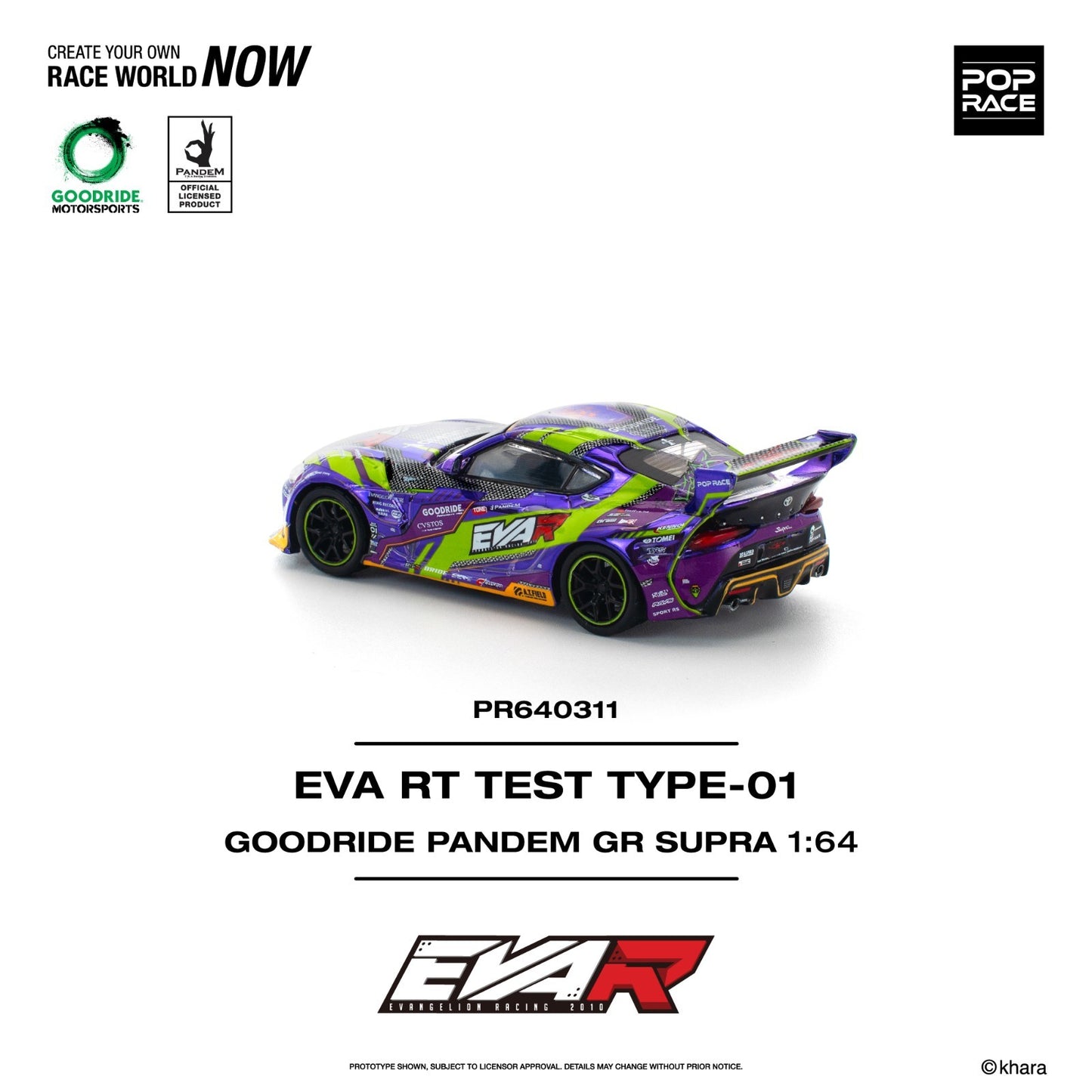 POPRACE 1:64 EVA RT TEST TYPE-01 GOODRIDE PANDEM GR SUPRA PR640311