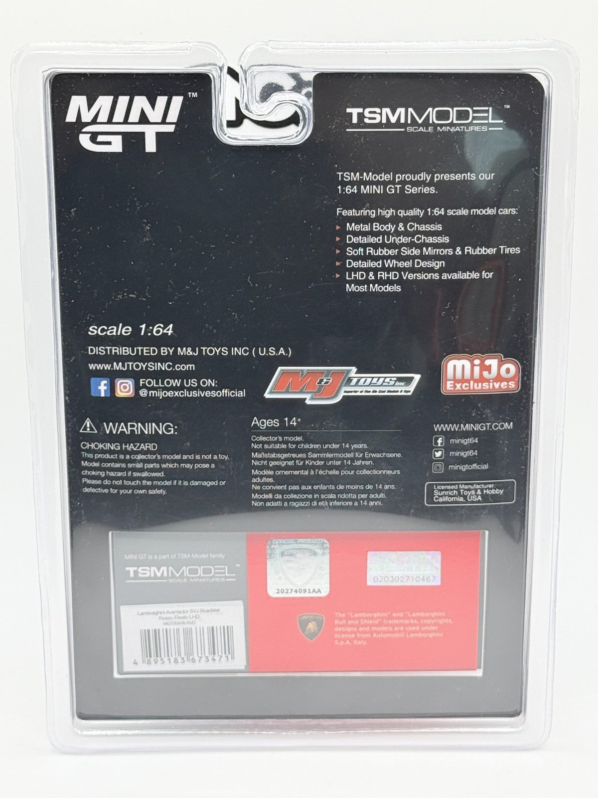 Mini GT 1:64 Lamborghini Aventador SVJ Roadster Rosso Efesto RARE CHASE #506