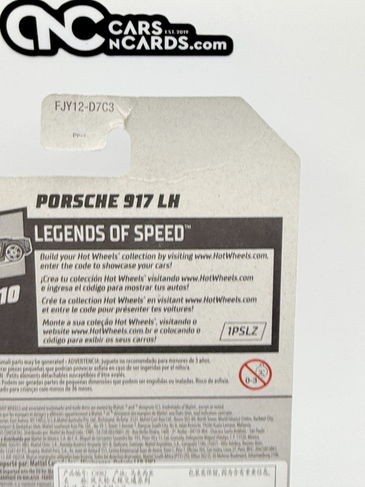 2018 Hot Wheels Legends of Speed 8/10 Porsche 917 LH White GULF (Card Damage)