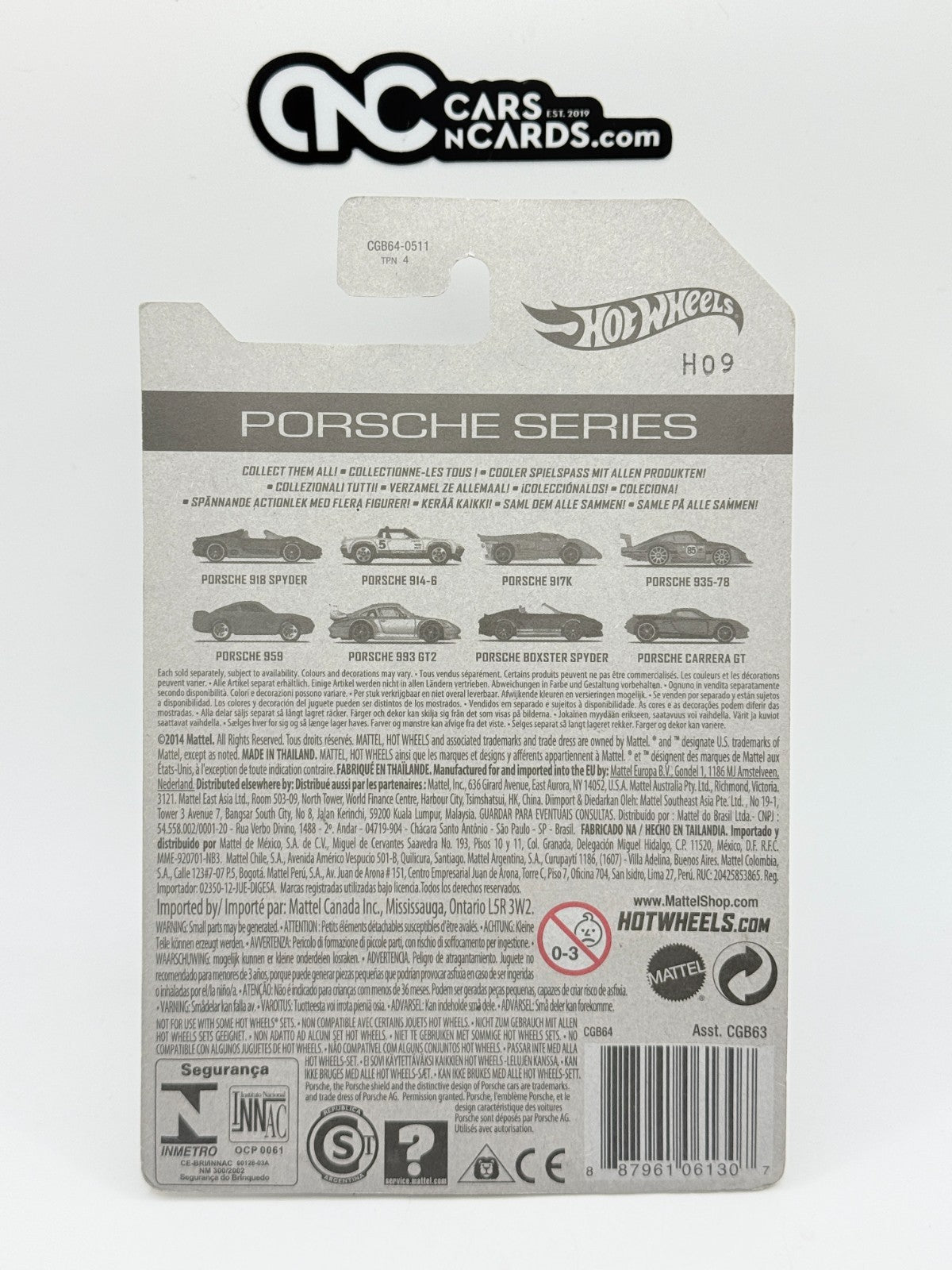 2015 Hot Wheels Porsche Series 2/8 Porsche 918 Spyder (Soft Corners)