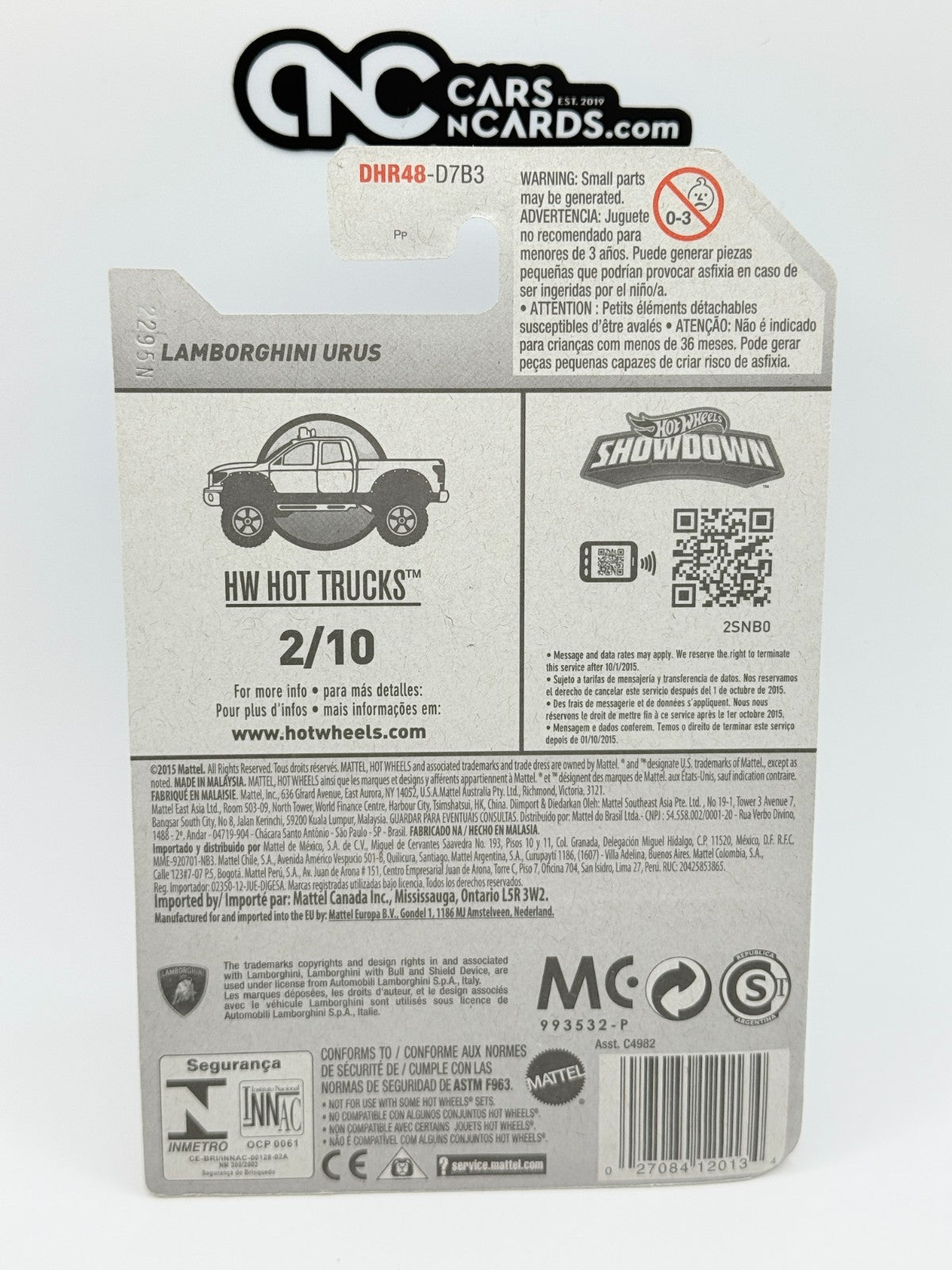 2016 Hot Wheels HW Hot Trucks 2/10 Lamborghini Urus Blue