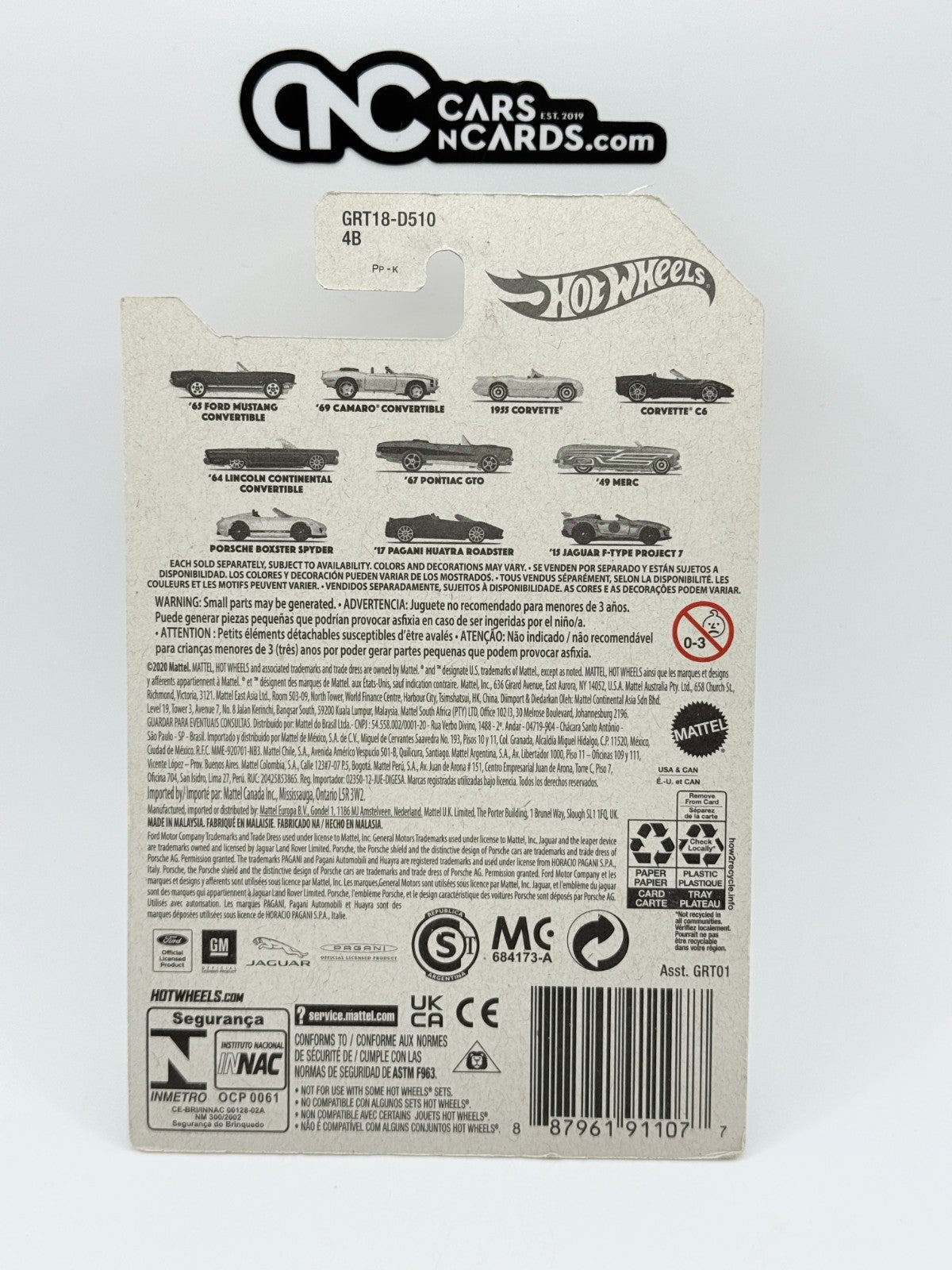 2021 Hot Wheels Convertibles Series 8/10 Porsche Boxster Spyder