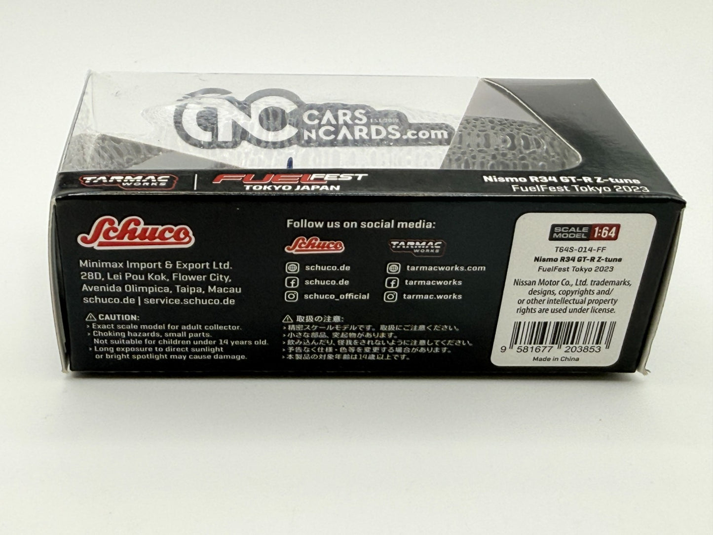 Tarmac Works 1:64 Nismo R34 Skyline GT-R Z-tune FuelFest Tokyo 2023 Blue