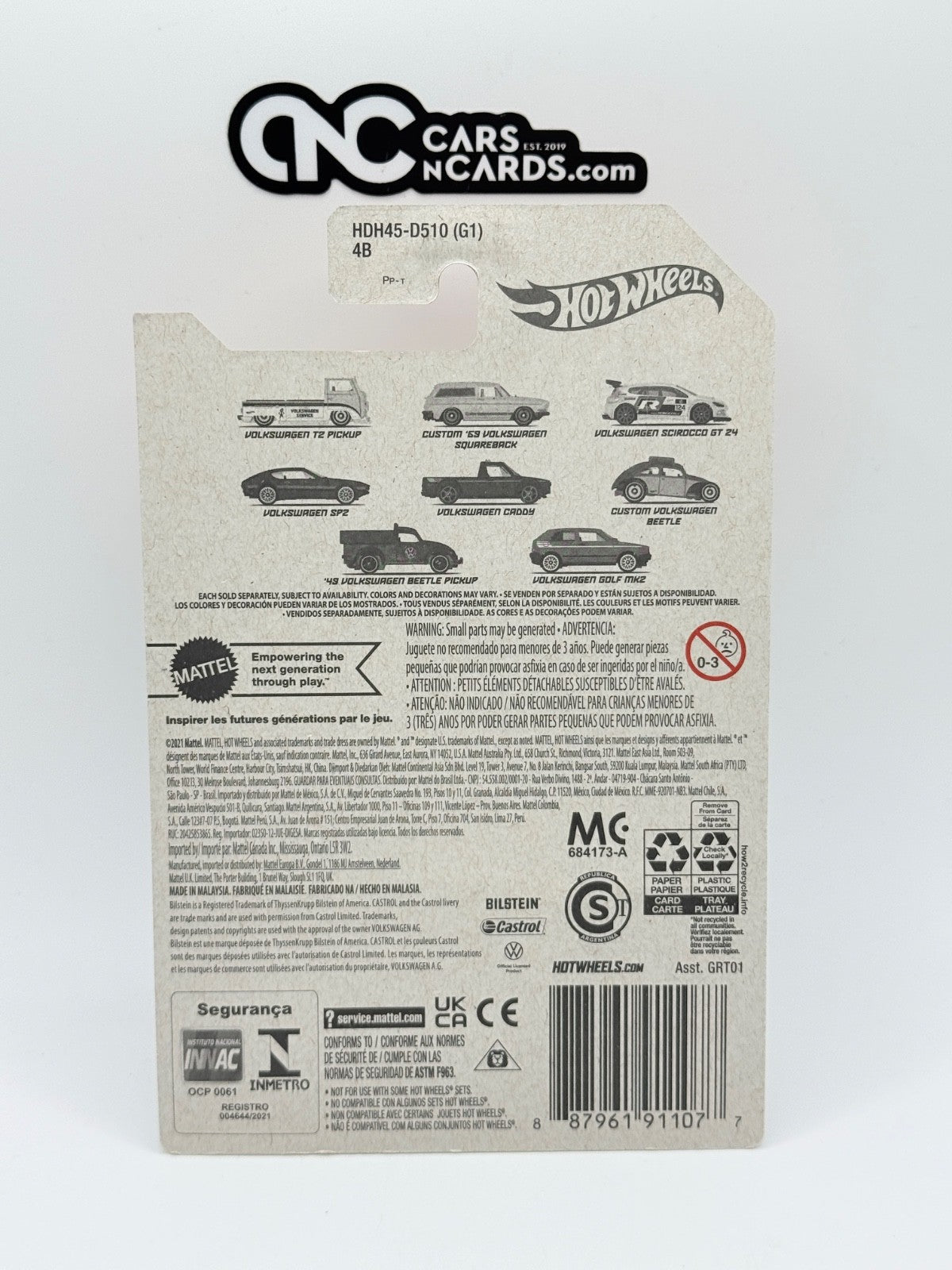 2022 Hot Wheels Custom Volkswagen Beetle 6/8 VW Series Brown