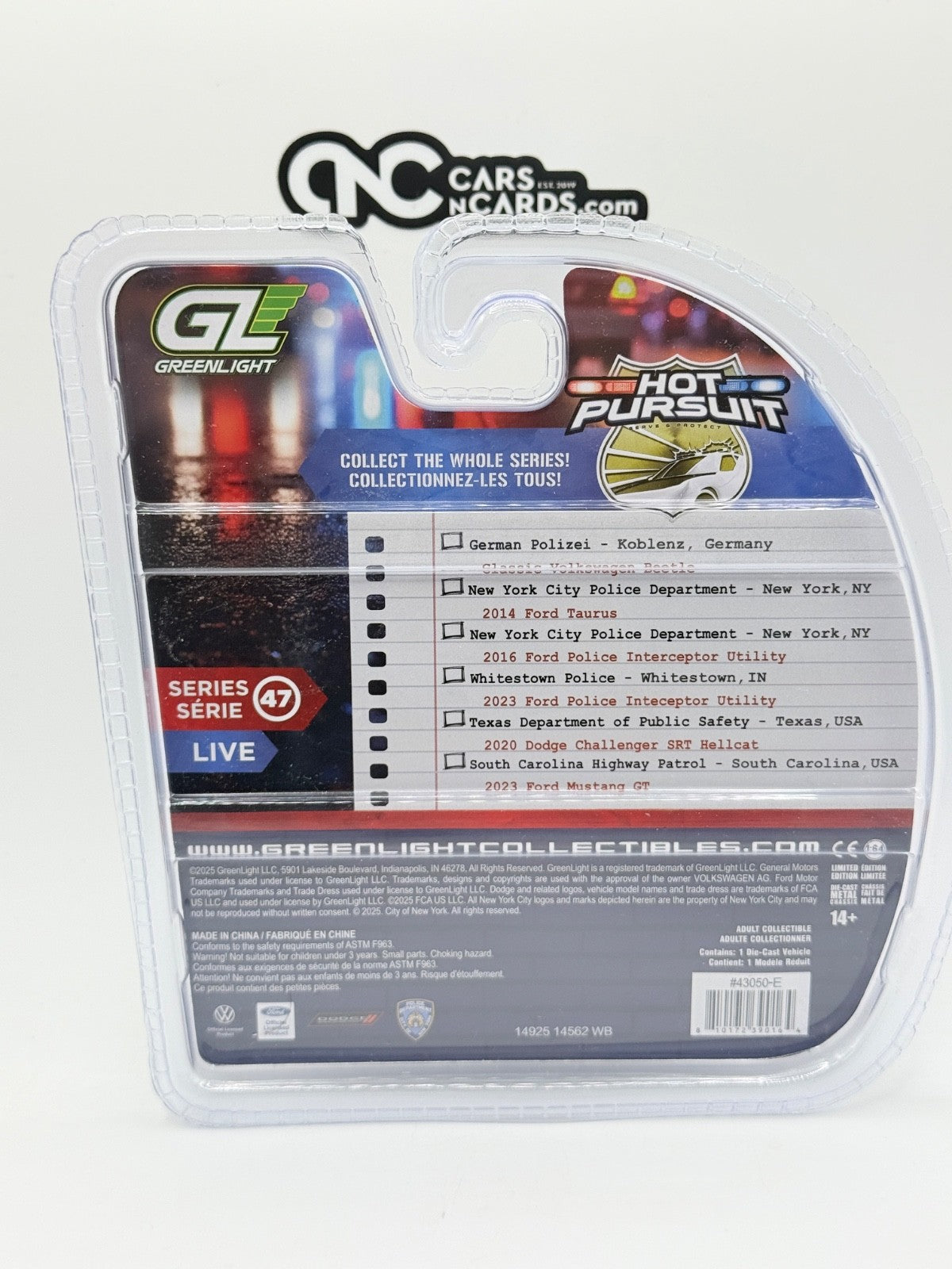 Greenlight 1:64 2020 Dodge Challenger SRT Hellcat Chase Chrome Green Hot Pursuit