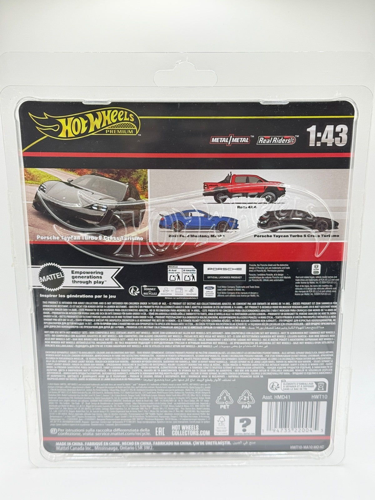 2024 Hot Wheels Premium 1:43 Scale Porsche Taycan Turbo S Cross Turismo DAMAGED