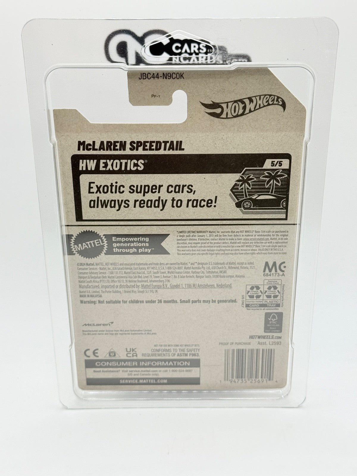 2025 Hot Wheels Super Treasure Hunt McLaren Speedtail With Protector