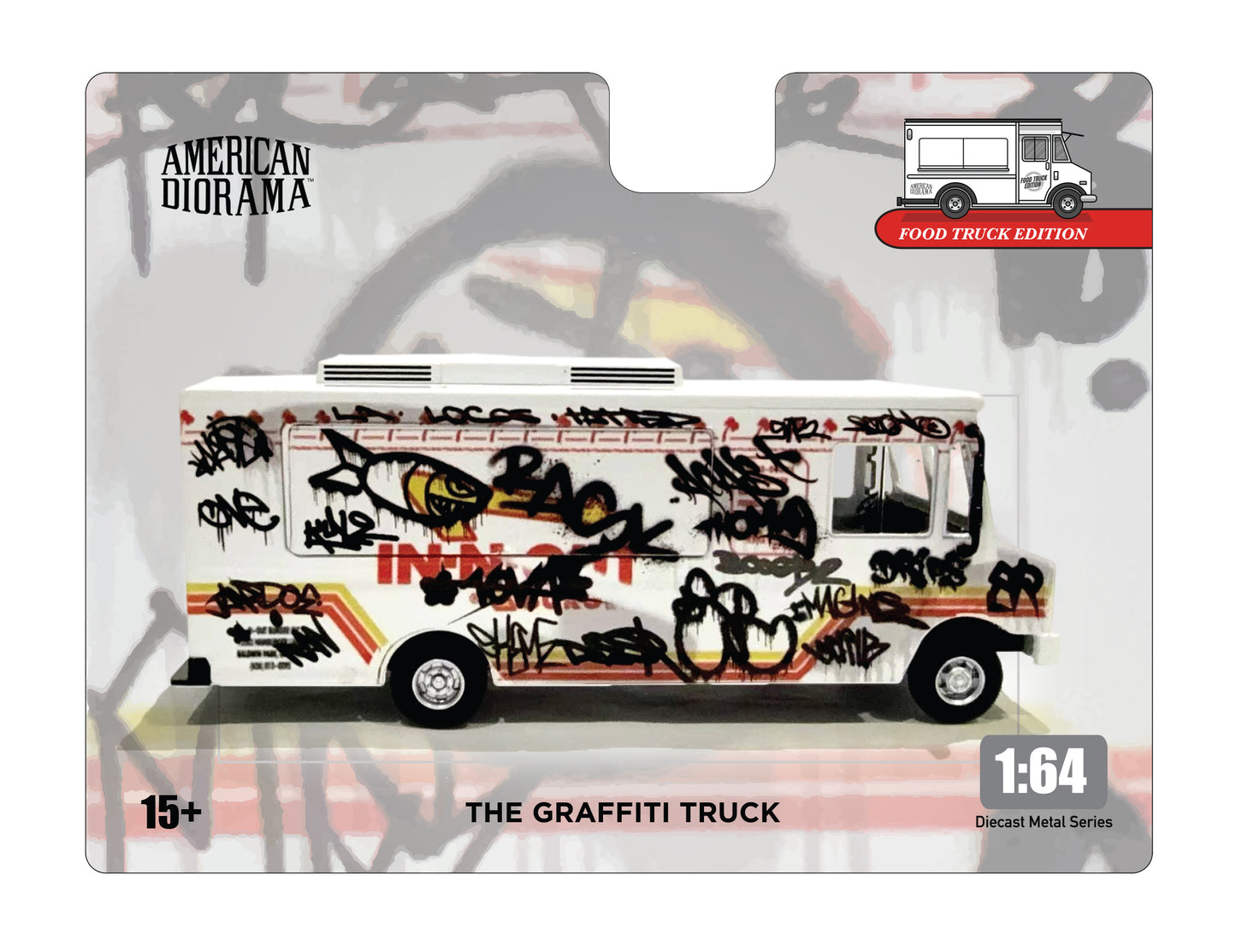 (PRE-ORDER) AMERICAN DIORAMA 1:64 Food Truck series – Graffiti style AD-70102